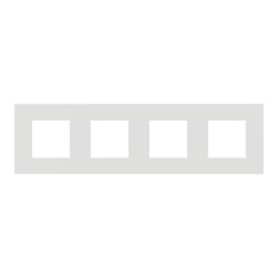 Plaque de finition Unica Deco Essentielle NU600818 Blanc 4 postes