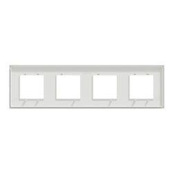 Plaque de finition Unica Deco Essentielle NU600818 Blanc 4 postes
