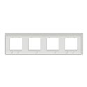 Plaque de finition Unica Deco Essentielle NU600818 Blanc 4 postes