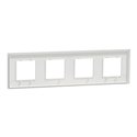 Plaque de finition Unica Deco Essentielle NU600818 Blanc 4 postes