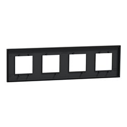 Plaque de finition Unica Deco Essentielle NU600854 Anthracite 4 postes
