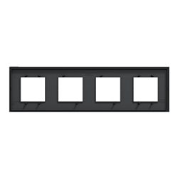 Plaque de finition Unica Deco Essentielle NU600854 Anthracite 4 postes