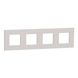 Plaque de finition Unica Deco Essentielle NU600824 Gris Pierre 4 postes