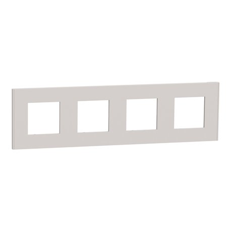 Plaque de finition Unica Deco Essentielle NU600824 Gris Pierre 4 postes