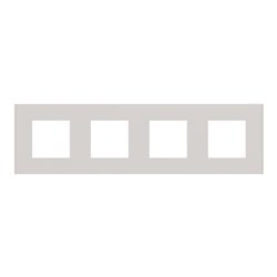 Plaque de finition Unica Deco Essentielle NU600824 Gris Pierre 4 postes