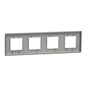 Plaque de finition Unica Deco Essentielle NU600824 Gris Pierre 4 postes