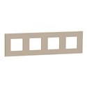 Plaque de finition Unica Deco Essentielle NU600826 Taupe 4 postes
