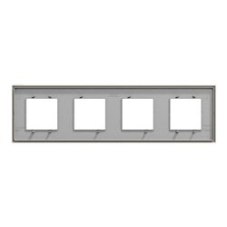 Plaque de finition Unica Deco Essentielle NU600826 Taupe 4 postes