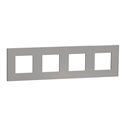 Plaque de finition Unica Deco Essentielle NU600830 Aluminium 4 postes
