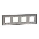 Plaque de finition Unica Deco Essentielle NU600830 Aluminium 4 postes