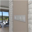 Plaque de finition Unica Deco Essentielle NU600830 Aluminium 4 postes