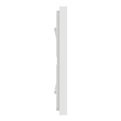 Plaque de finition Unica Deco Subtile NU600840 Blanc liseré argent 4 postes