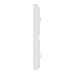 Plaque de finition Unica Deco Subtile NU600840 Blanc liseré argent 4 postes