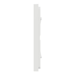 Plaque de finition Unica Deco Subtile NU600842 Blanc liseré cuivre 4 postes