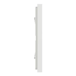 Plaque de finition Unica Deco Subtile NU600842 Blanc liseré cuivre 4 postes