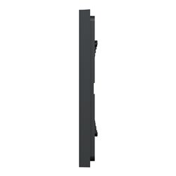 Plaque de finition Unica Deco Subtile NU600843 Anthracite liseré argent 4 postes