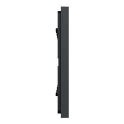 Plaque de finition Unica Deco Subtile NU600843 Anthracite liseré argent 4 postes