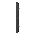 Plaque de finition Unica Deco Subtile NU600841 Anthracite liseré cuivre 4 postes