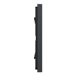 Plaque de finition Unica Deco Subtile NU600841 Anthracite liseré cuivre 4 postes