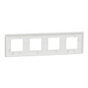 Plaque de finition Unica Deco Signature NU600879 Blanc neige 4 postes