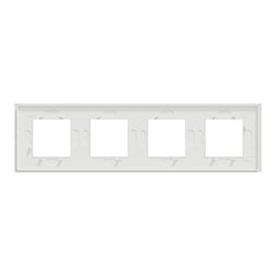 Plaque de finition Unica Deco Signature NU600879 Blanc neige 4 postes