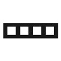 Plaque de finition Unica Deco Signature NU600874 recyclée Noir nuancé 4 postes
