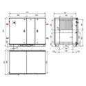 VMC double flux RHE Horizontal accès gauche Avec batterie eau chaude 6000 m3/h