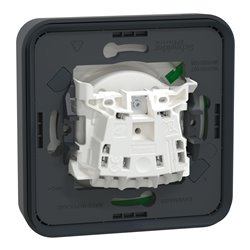 Prise courant 2P+T Mureva Styl MUR35036 connexion auto gris encastré