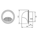 Prise d'air ou sortie de façade Ø 200mm