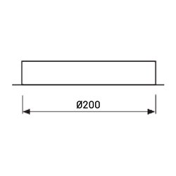 Piquage à plat Ø200mm sans joint