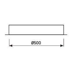 Piquage à plat Ø500mm sans joint