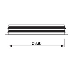 Piquage à plat Ø630mm à joint