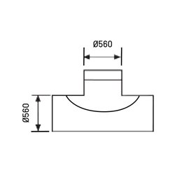 Piquage express 90° Ø560/560 mm