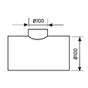 Té équerre 90° Ø100/100 mm sans joint
