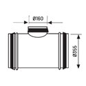 Té équerre 90° Ø355/160 mm à joint