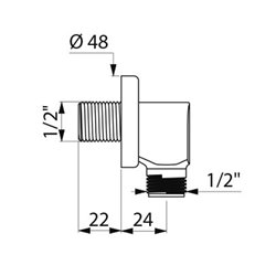 Coude de sortie murale Pour flexible de douche