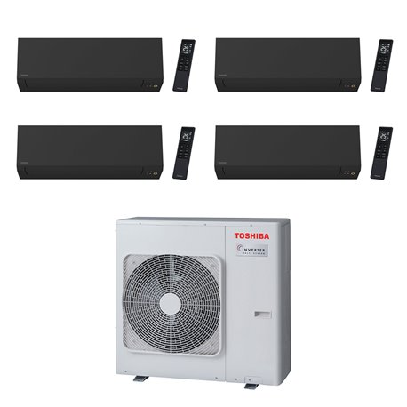 Climatiseur quadri split Shorai Edge RAS-5M34G3AVG-E, Tailles 10 + 10 + 7 + 5 Noir R32