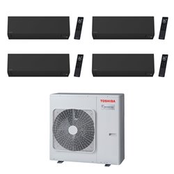 Climatiseur quadri split Shorai Edge RAS-4M27G3AVG-E, Tailles 13 + 7 + 7 + 5 Noir R32
