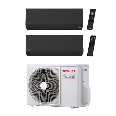 Climatiseur bi split Shorai Edge RAS-2M18G3AVG-E, Tailles 10 + 7 Noir R32