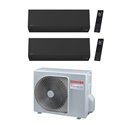 Climatiseur bi split Shorai Edge RAS-2M14G3AVG-E, Tailles 7 + 7 Noir R32