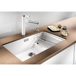 Evier Subline 700-U Level Silgranit Avec accessoires Blanc 523456
