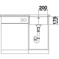 Evier Supra 400-U 400x430 mm Manuel Inox 518201