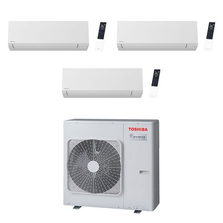 Climatiseur tri split Shorai Edge RAS-3M26G3AVG-E, Tailles 16 + 5 + 5 Blanc R32