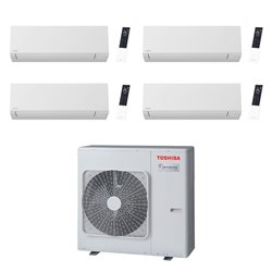 Climatiseur quadri split Shorai Edge RAS-4M27G3AVG-E, Tailles 7 + 5 + 5 + 5 Blanc R32
