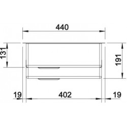 Evier Claron 340/180-U Steelart Grande cuve à droite Inox 521610
