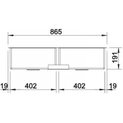 Evier Claron 400/400-IF Steelart Cuve double 865x440 mm Inox 521617