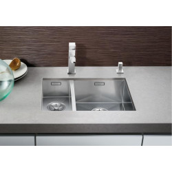 Evier Zerox 340/180-U Steelart 585x440 mm Grande cuve à droite Inox 521614