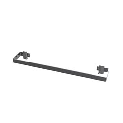 Barre porte serviettes chromée 60 cm pour sèche serviette Folio Glass