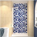 Panneau de douche Kinewall Design 150x250 cm Faïence boho indigo