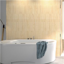 Panneau de douche Kinewall Design 125x202 cm Faïence teck line
